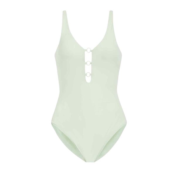 Andie Swim The Romana One Piece Swimsuit MediumPistachio Green